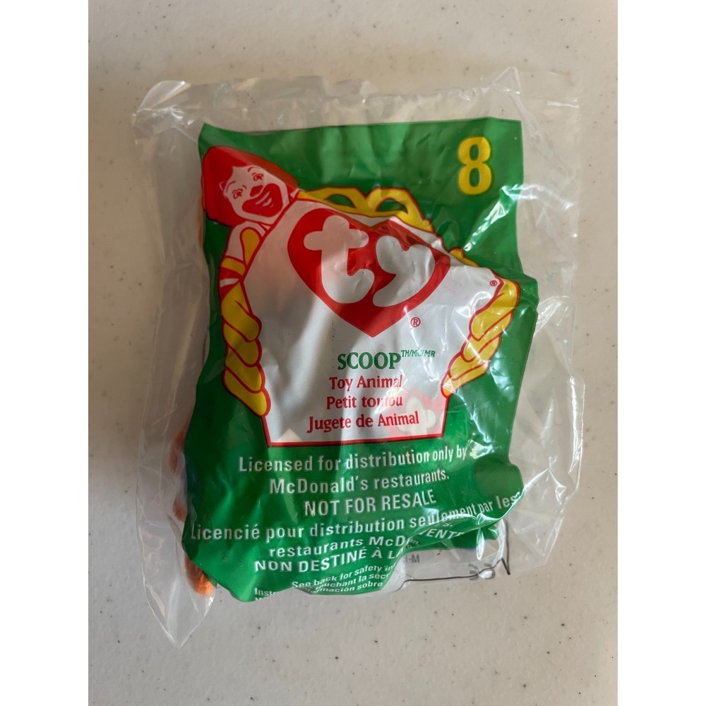 Ty Teenie Beanie Baby Scoop the Pelican #8 McDonalds Happy Meal Toy 1998